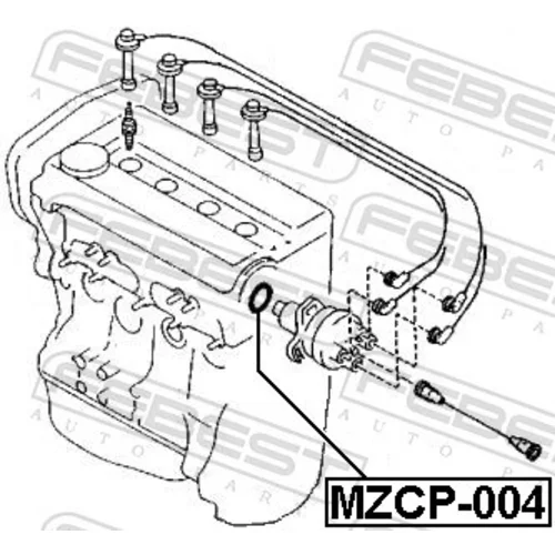 Tesnenie, rozdeľovač FEBEST MZCP-004 - obr. 1