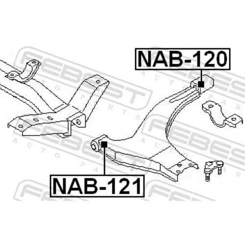 Uloženie riadenia FEBEST NAB-121 - obr. 1