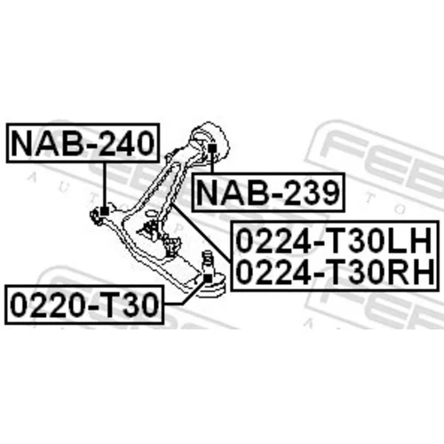 Uloženie riadenia FEBEST NAB-240 - obr. 1