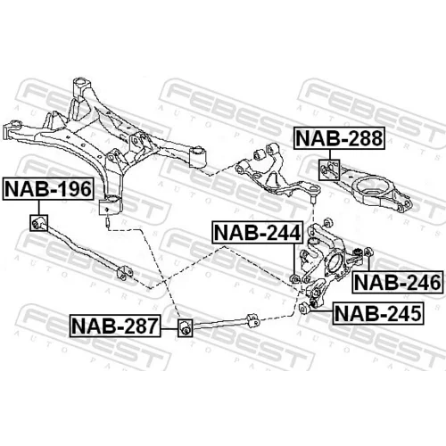 Uloženie riadenia FEBEST NAB-288 - obr. 1