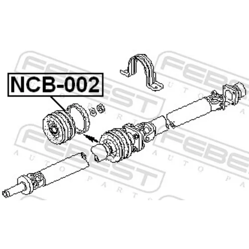 Stredové ložisko kĺbového hriadeľa FEBEST NCB-002 - obr. 1