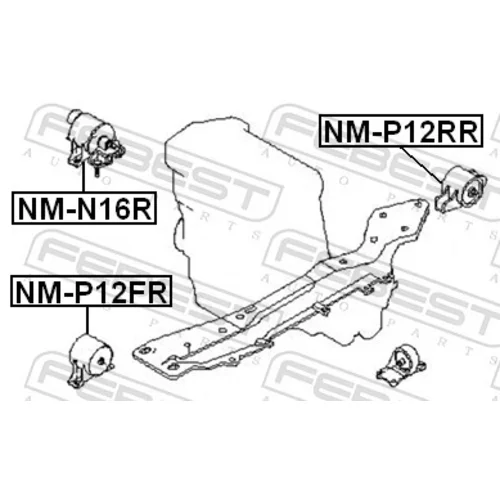 Uloženie motora FEBEST NM-P12RR - obr. 1