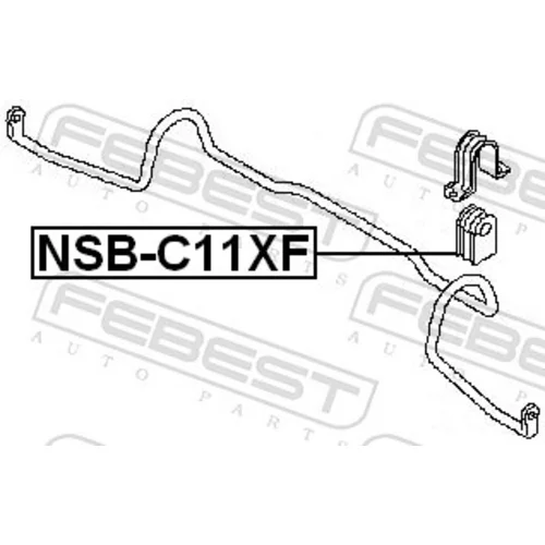 Uloženie priečneho stabilizátora FEBEST NSB-C11XF - obr. 1