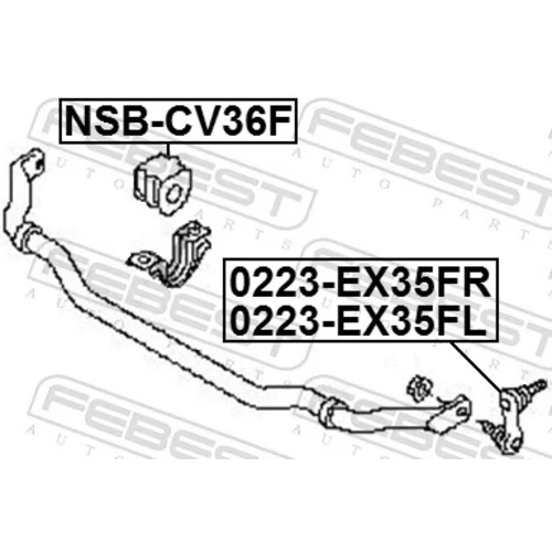 Uloženie priečneho stabilizátora FEBEST NSB-CV36F - obr. 1