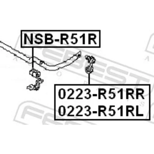 Uloženie priečneho stabilizátora NSB-R51R /FEBEST/ - obr. 1