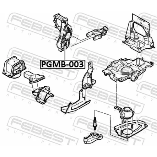 Uloženie motora PGMB-003 /FEBEST/ - obr. 1