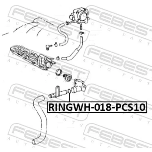 Tesnenie príruby chladenia FEBEST RINGWH-018-PCS10 - obr. 1