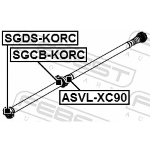 Kĺb pozdĺžneho hriadeľa FEBEST SGDS-KORC - obr. 1