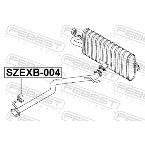 Montážna sada pre výfukový systém FEBEST SZEXB-004 - obr. 1