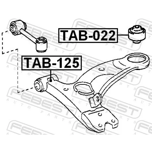 Uloženie riadenia FEBEST TAB-125 - obr. 1