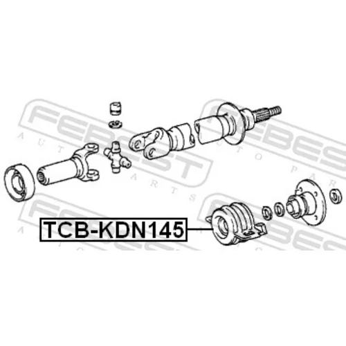 Stredové ložisko kĺbového hriadeľa FEBEST TCB-KDN145 - obr. 1