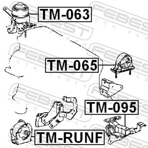 Uloženie motora FEBEST TM-065 - obr. 1