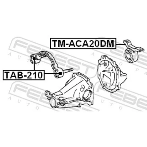 Uloženie, diferenciál TM-ACA20DM /FEBEST/ - obr. 1