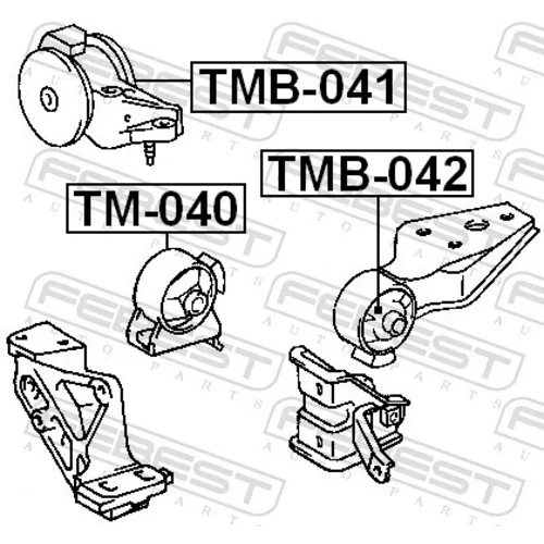 Uloženie motora FEBEST TMB-041 - obr. 1