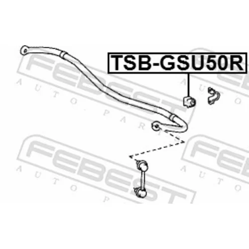 Uloženie priečneho stabilizátora TSB-GSU50R /FEBEST/ - obr. 1