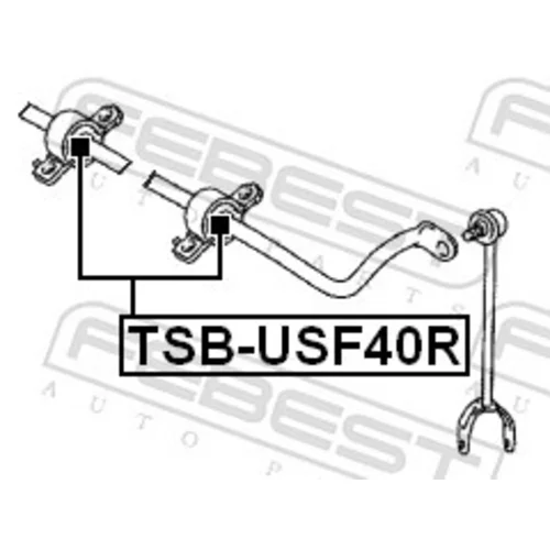 Uloženie priečneho stabilizátora TSB-USF40R /FEBEST/ - obr. 1