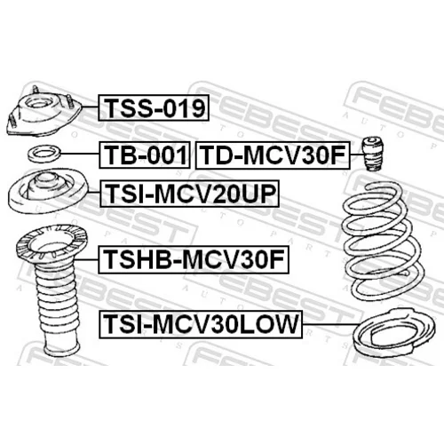 Tanier pružiny TSI-MCV30LOW /FEBEST/ - obr. 1