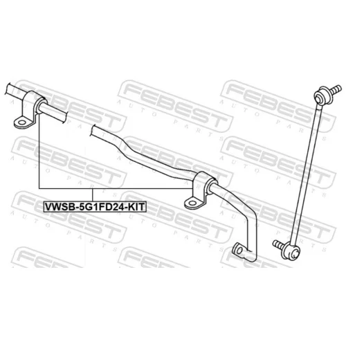 Opravná sada uloženia stabilizátora FEBEST VWSB-5G1FD24-KIT - obr. 1
