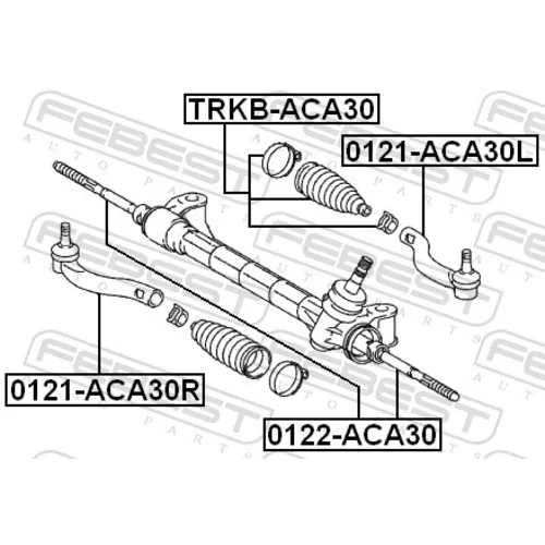 Hlava/čap spojovacej tyče riadenia FEBEST 0121-ACA30R - obr. 1