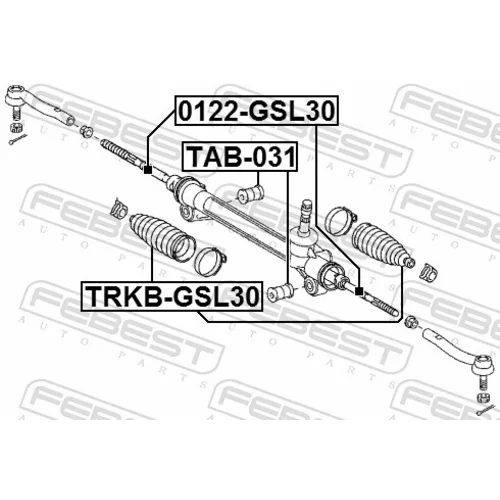 Axiálny čap tiahla riadenia FEBEST 0122-GSL30 - obr. 1