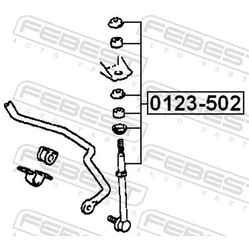 Tyč/Vzpera stabilizátora FEBEST 0123-502 - obr. 1