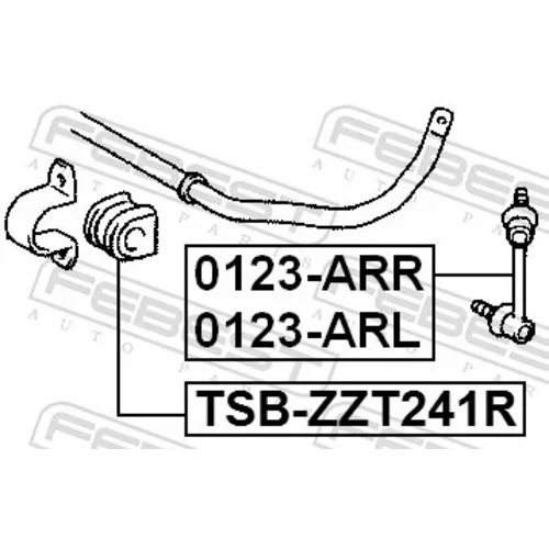 Tyč/Vzpera stabilizátora FEBEST 0123-ARL - obr. 1