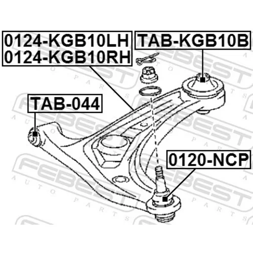 Rameno zavesenia kolies FEBEST 0124-KGB10RH - obr. 1