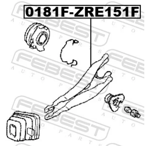 Vysúvacia vidlica spojky FEBEST 0181F-ZRE151 - obr. 1