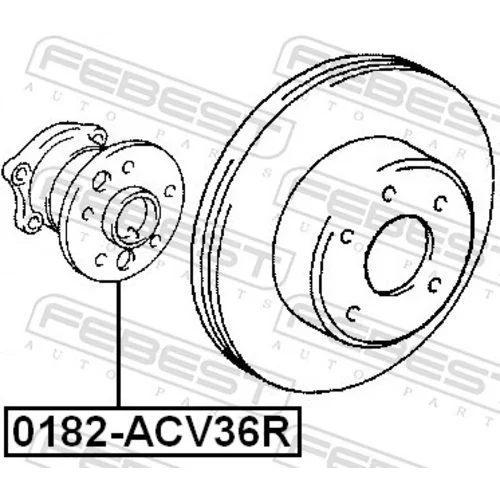 Náboj kolesa 0182-ACV36R /FEBEST/ - obr. 1