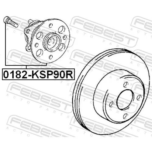 Náboj kolesa FEBEST 0182-KSP90R - obr. 1