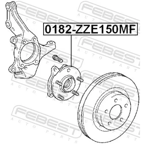 Náboj kolesa FEBEST 0182-ZZE150MF - obr. 1