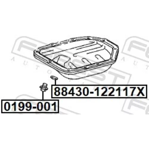 Skrutka olejovej vane FEBEST 0199-001 - obr. 1