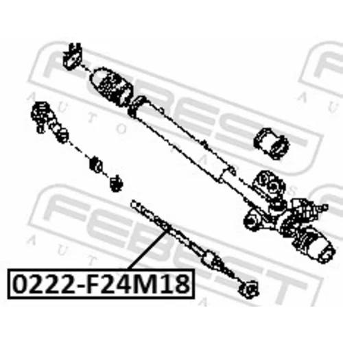 Axiálny čap tiahla riadenia FEBEST 0222-F24M18 - obr. 1