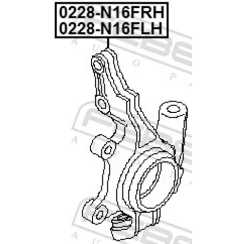 Čap nápravy zavesenia kolies 0228-N16FRH /FEBEST/ - obr. 1