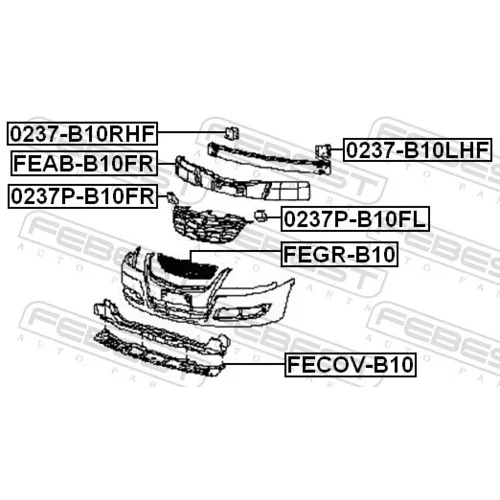 Držiak nárazníka FEBEST 0237-B10RHF - obr. 1