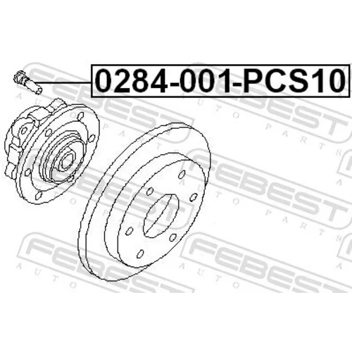 Čap kolesa 0284-001-PCS10 /FEBEST/ - obr. 1