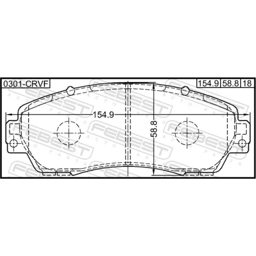 Sada brzdových platničiek kotúčovej brzdy FEBEST 0301-CRVF - obr. 1