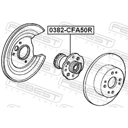 Náboj kolesa FEBEST 0382-CFA50R - obr. 1