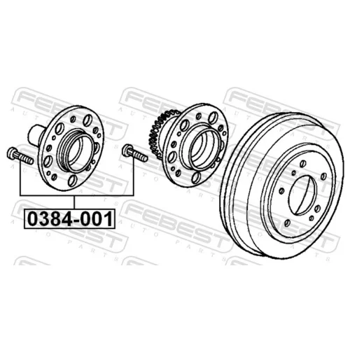 Čap kolesa 0384-001 /FEBEST/ - obr. 1