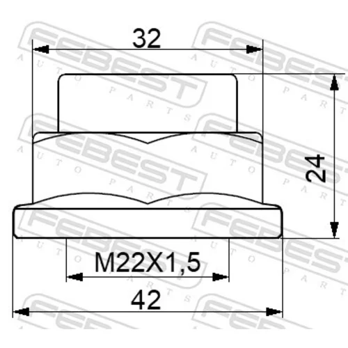 Matica, ?ap hriade?a nápravy FEBEST 0498-NHUB01 - obr. 1