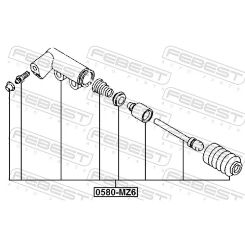 Pomocný spojkový valec FEBEST 0580-MZ6 - obr. 1