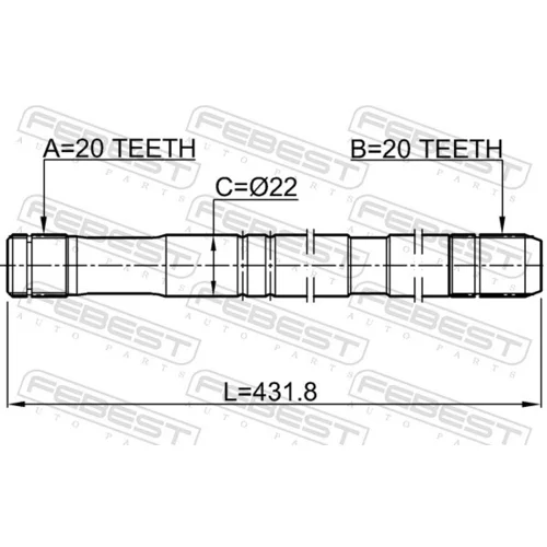 Hnací hriadeľ FEBEST 0712-RM413LH - obr. 1