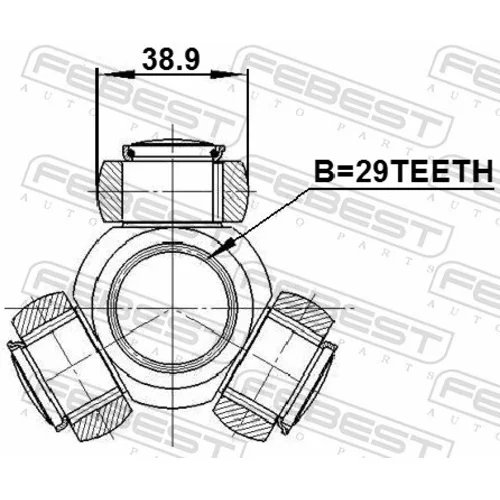 Trojkríž hnacieho hriadeľa FEBEST 0816-B9 - obr. 1