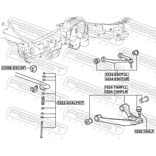 Rameno zavesenia kolies 1024-TAHFLL /FEBEST/