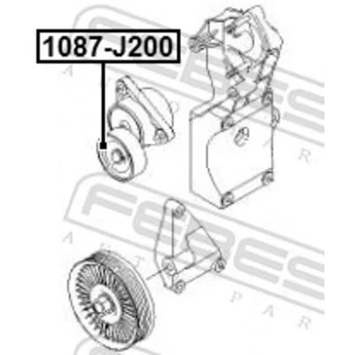 Napínacia kladka rebrovaného klinového remeňa FEBEST 1087-J200 - obr. 1