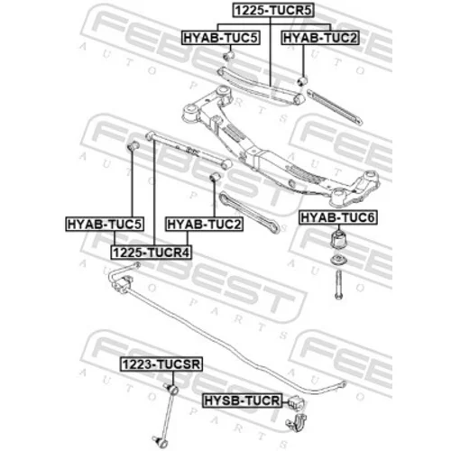 Rameno zavesenia kolies 1225-TUCR4 /FEBEST/ - obr. 1