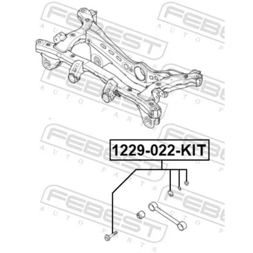 Súprava skrutiek na korekciu odklonu kolesa FEBEST 1229-022-KIT - obr. 1