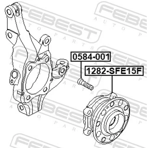 Náboj kolesa FEBEST 1282-SFE15F - obr. 1