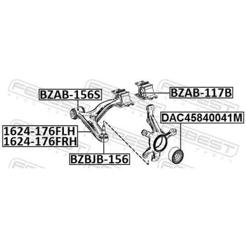 Rameno zavesenia kolies FEBEST 1624-176FRH - obr. 1