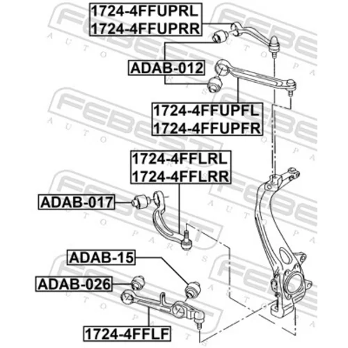 Rameno zavesenia kolies FEBEST 1724-4FFUPFR - obr. 1